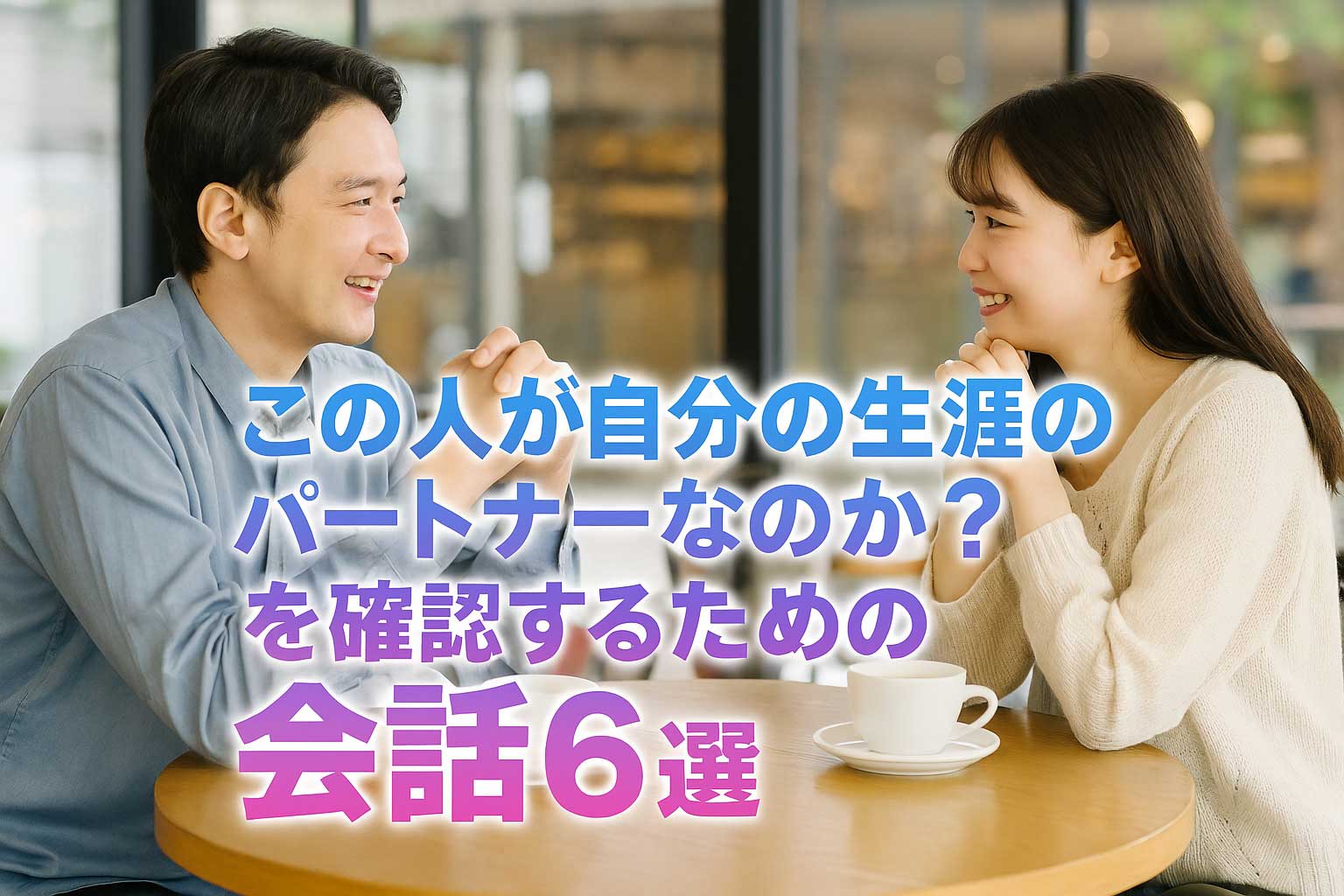 お見合いや交際中における「この人が自分の生涯のパートナーなのか?」を確認するための会話6選