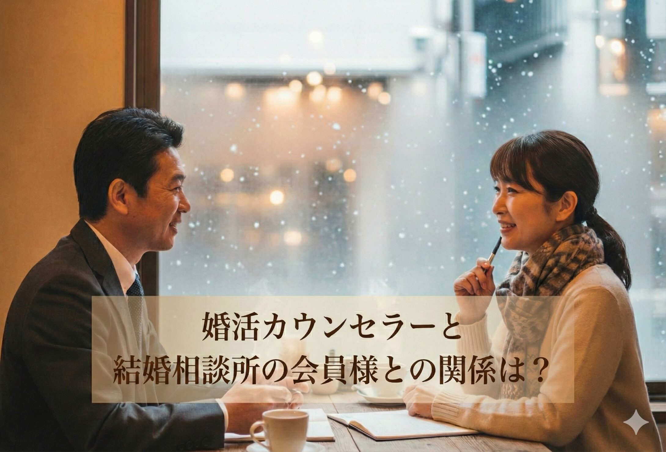 婚活カウンセラーと結婚相談所の会員様との関係は？