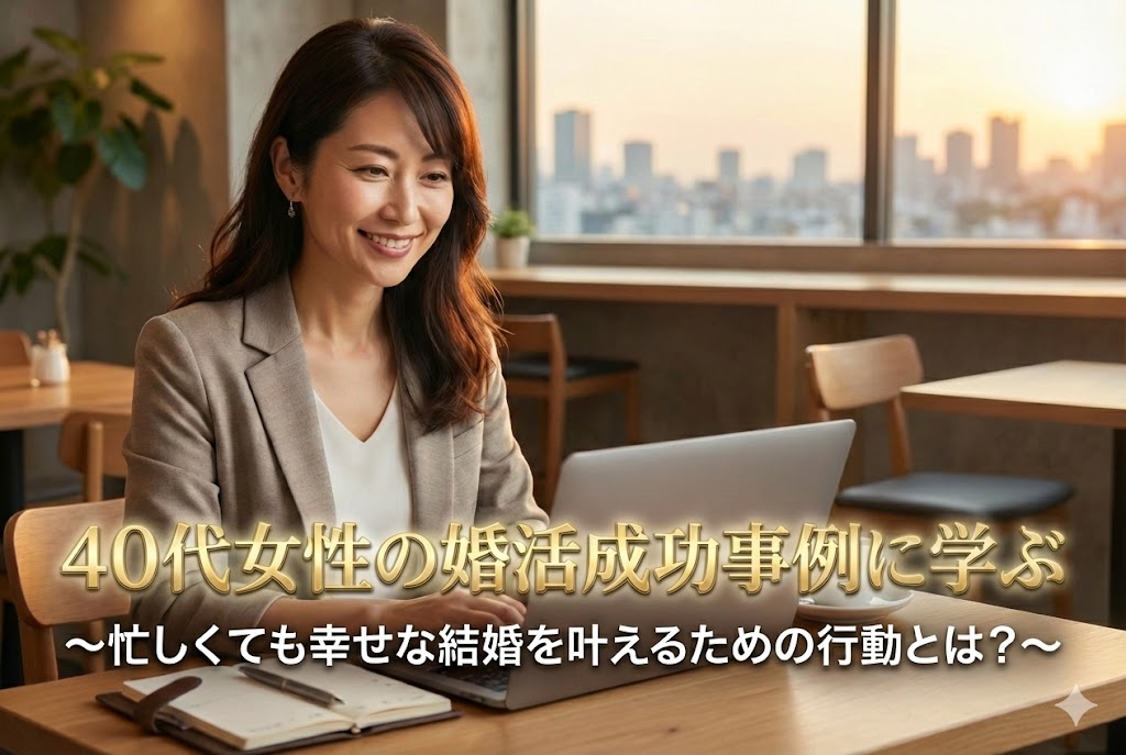 40代女性の婚活成功事例に学ぶ ~忙しくても幸せな結婚を叶えるための行動とは?~