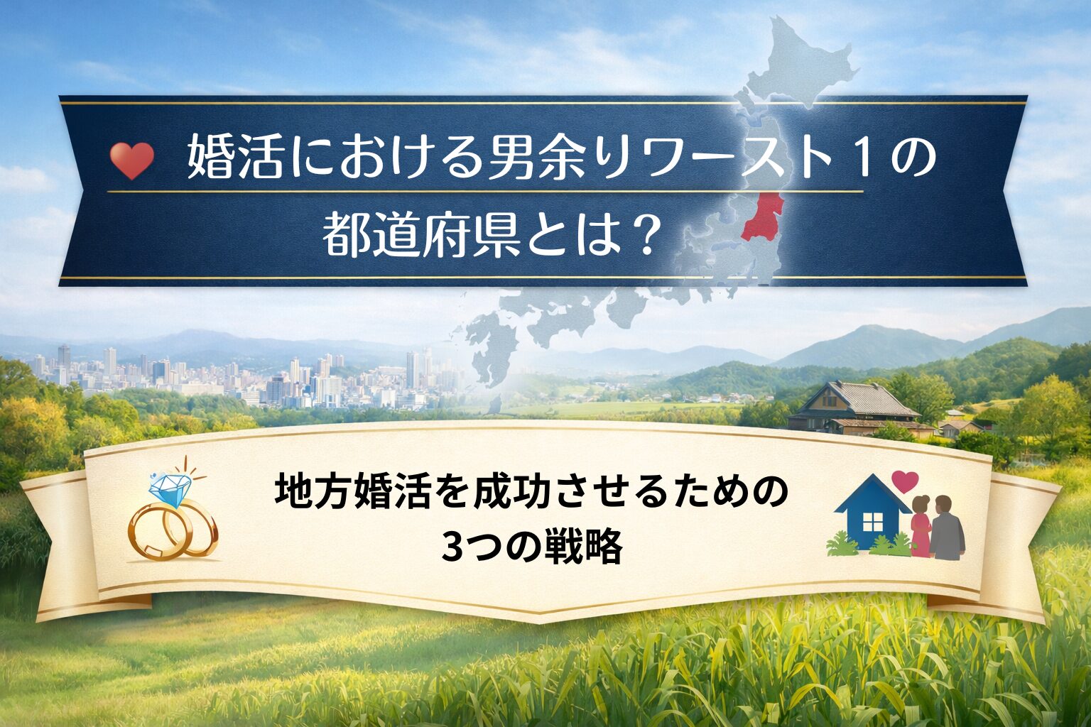 婚活における男余りワースト1の都道府県とは?地方婚活を成功させるための3つの戦略