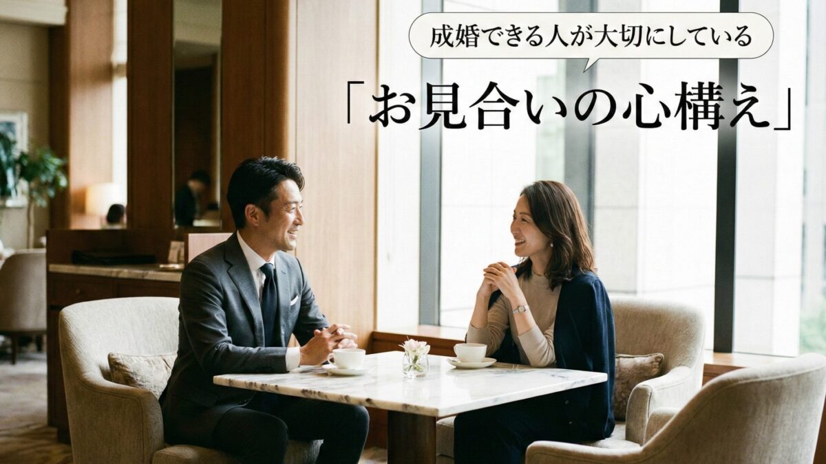 成婚できる人が大切にしている「お見合いの心構え」