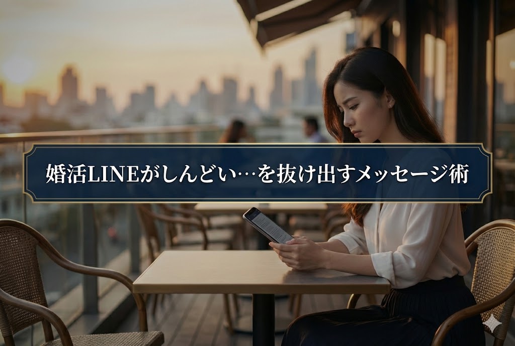 婚活LINEがしんどい…を抜け出すメッセージ術