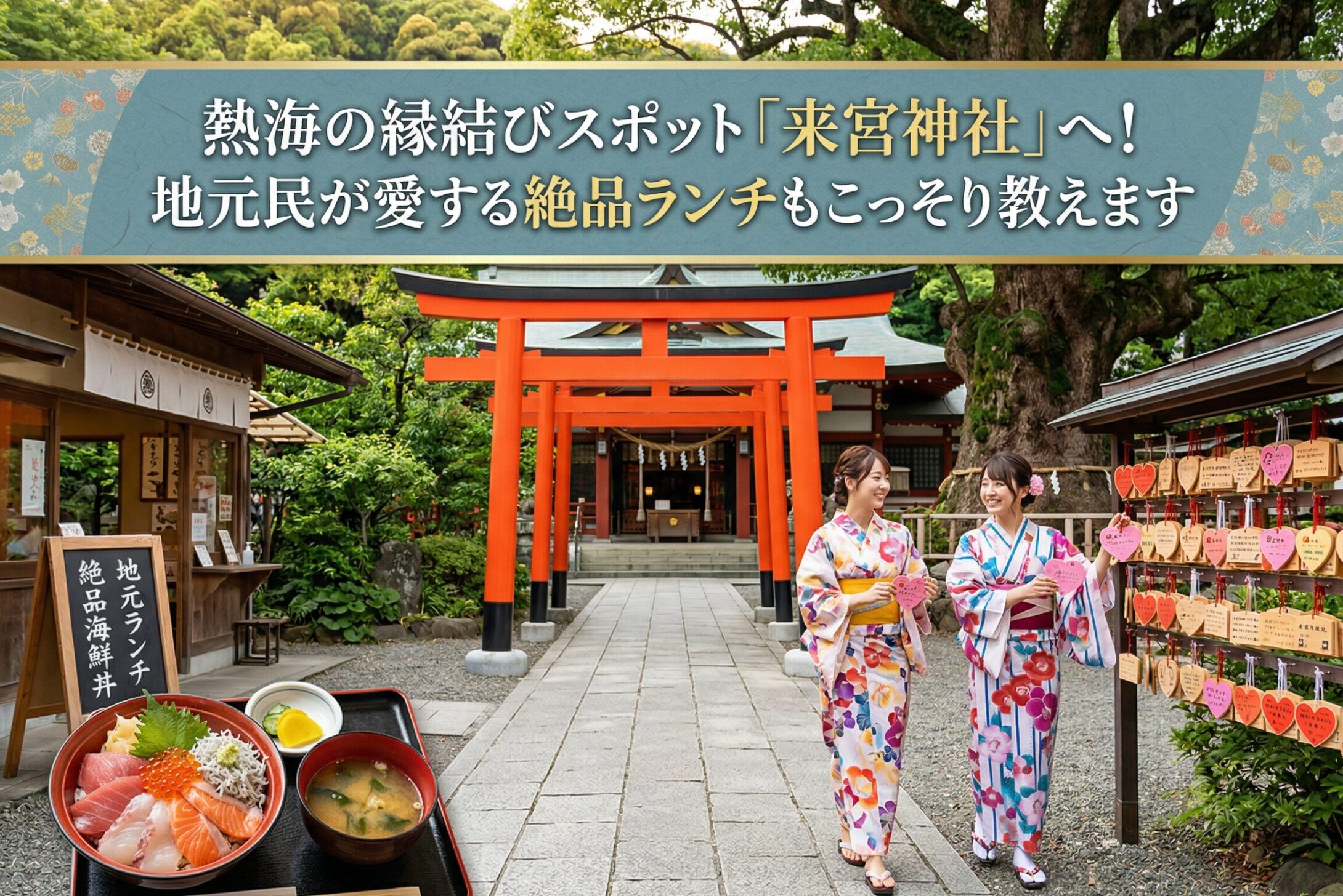 熱海の縁結びスポット「来宮神社」へ！地元民が愛する絶品ランチもこっそり教えます