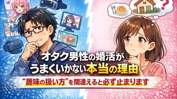 オタク男性の婚活がうまくいかない本当の理由｜”趣味の扱い方”を間違えると必ず止まります